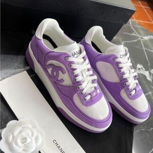 Size 8.5 purple and white